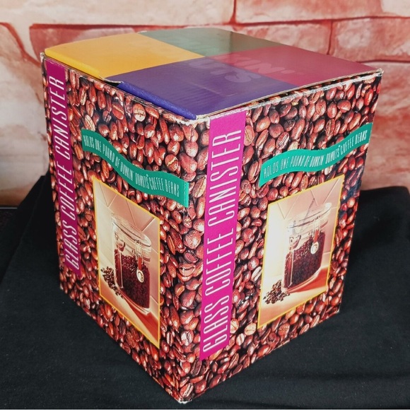 Dunkin Donuts Vintage 1996 Glass Coffee Bean Canister With Scoop! Holds 1 lb - Picture 15 of 15